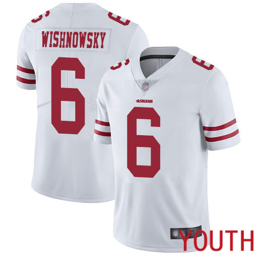 San Francisco 49ers Limited White Youth Mitch Wishnowsky Road NFL Jersey #6 Vapor Untouchable->women nfl jersey->Women Jersey